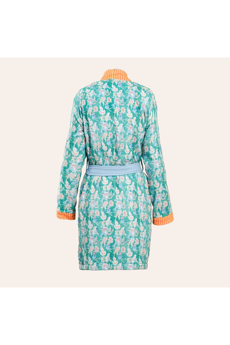 Tabea Bathrobes 100% Cotton Luxe Comfort Bathrobe, Alternate, color, Green