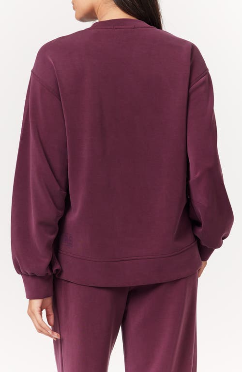 Scotch & Soda Crewneck Pullover In Burgundy