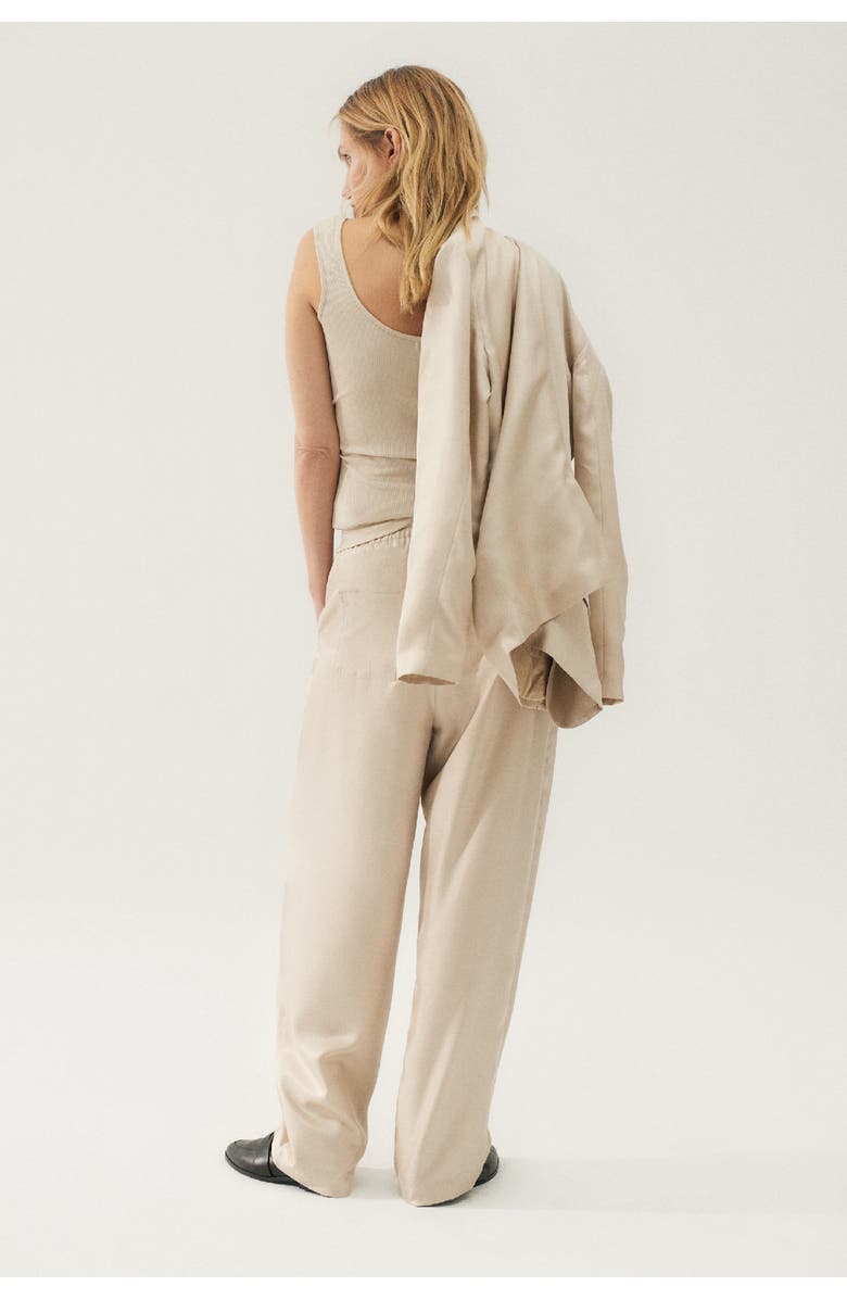 SILK LAUNDRY TWILL SLOUCH PANTS HAZELNUT, Alternate, color, Hazelnut