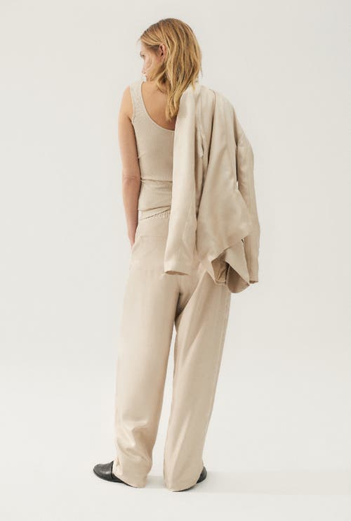 Silk Laundry Twill Slouch Pants Hazelnut In Hazelnut