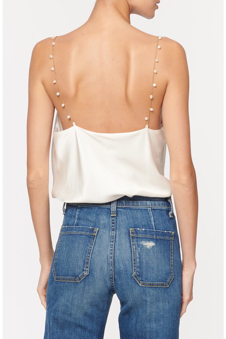Busy Silk Camisole, Alternate, color, WHITE