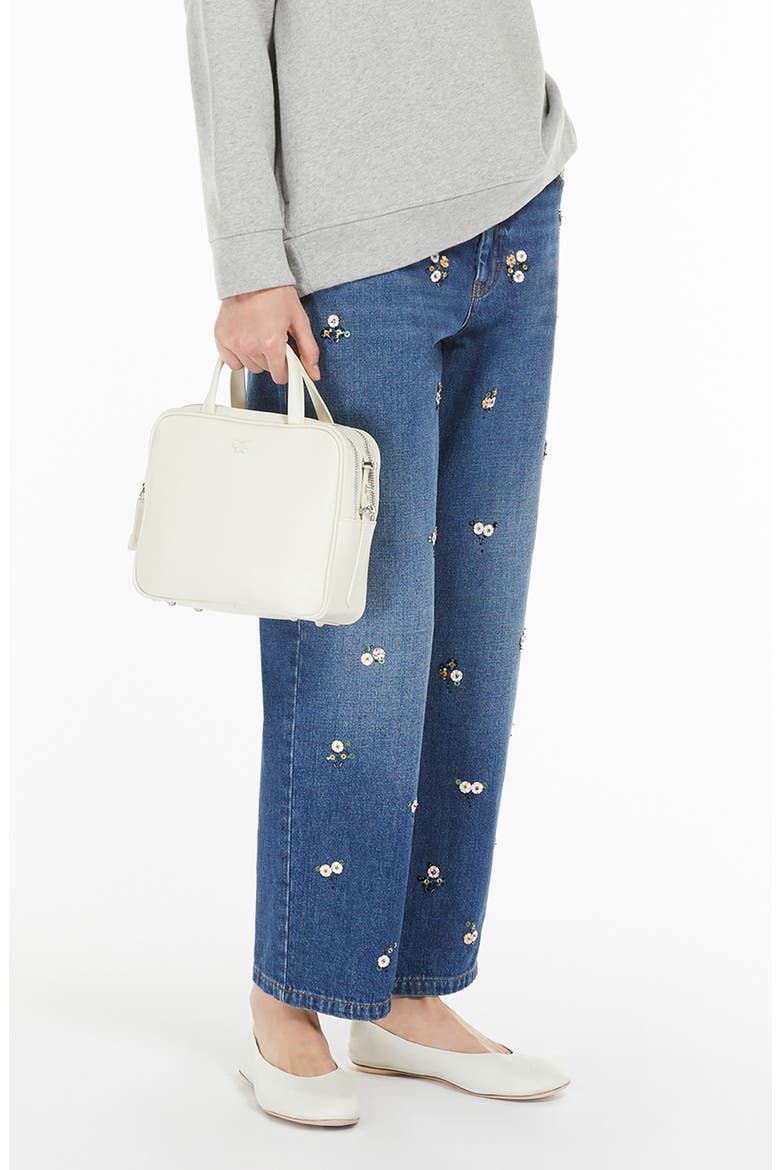Manetta Floral Detail Jeans, Alternate, color, NAVY