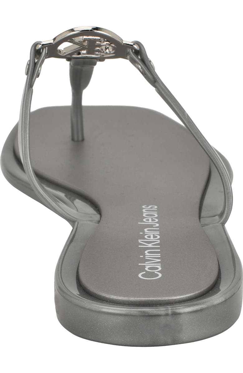 Calvin Klein Edhen Flip Flop, Alternate, color, Silver