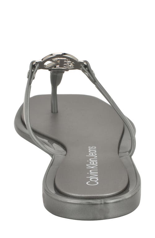 Calvin Klein Edhen Flip Flop In Silver