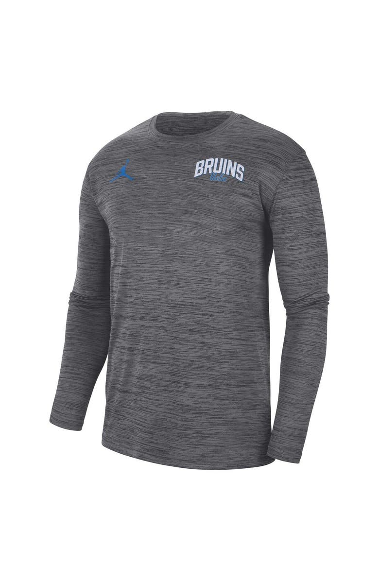 Jordan Brand Men's Jordan Brand Charcoal UCLA Bruins Sideline Game Day Velocity Performance Long Sleeve T-Shirt, Alternate, color, Charcoal