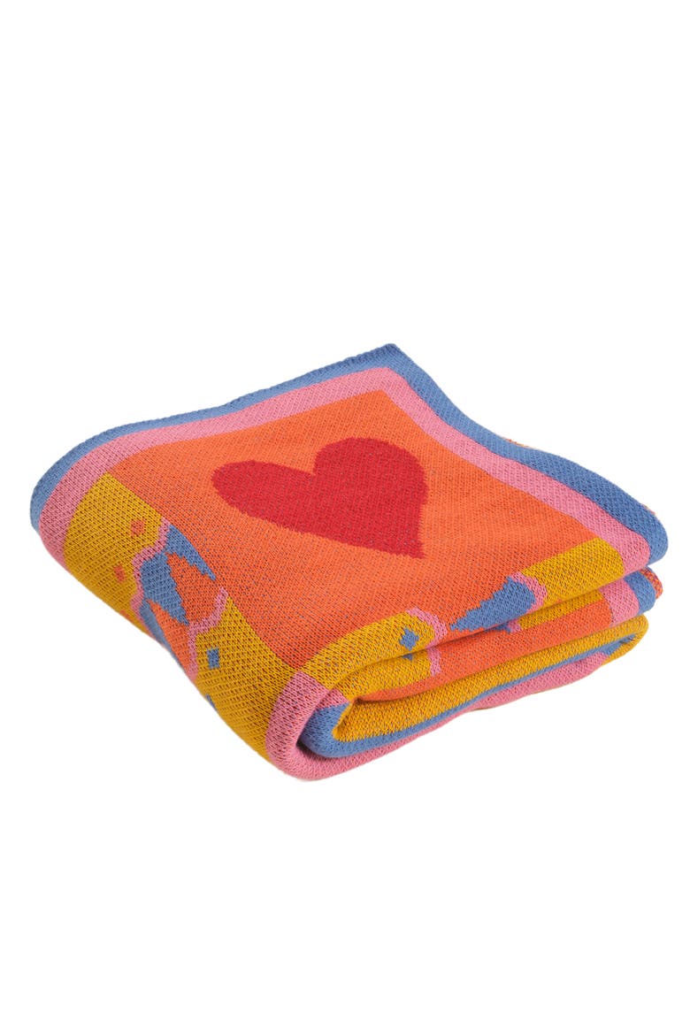 Moda Jacquard Knitted 100% Acrylic Throw 51X67 In Cheerland, Alternate, color, Pink