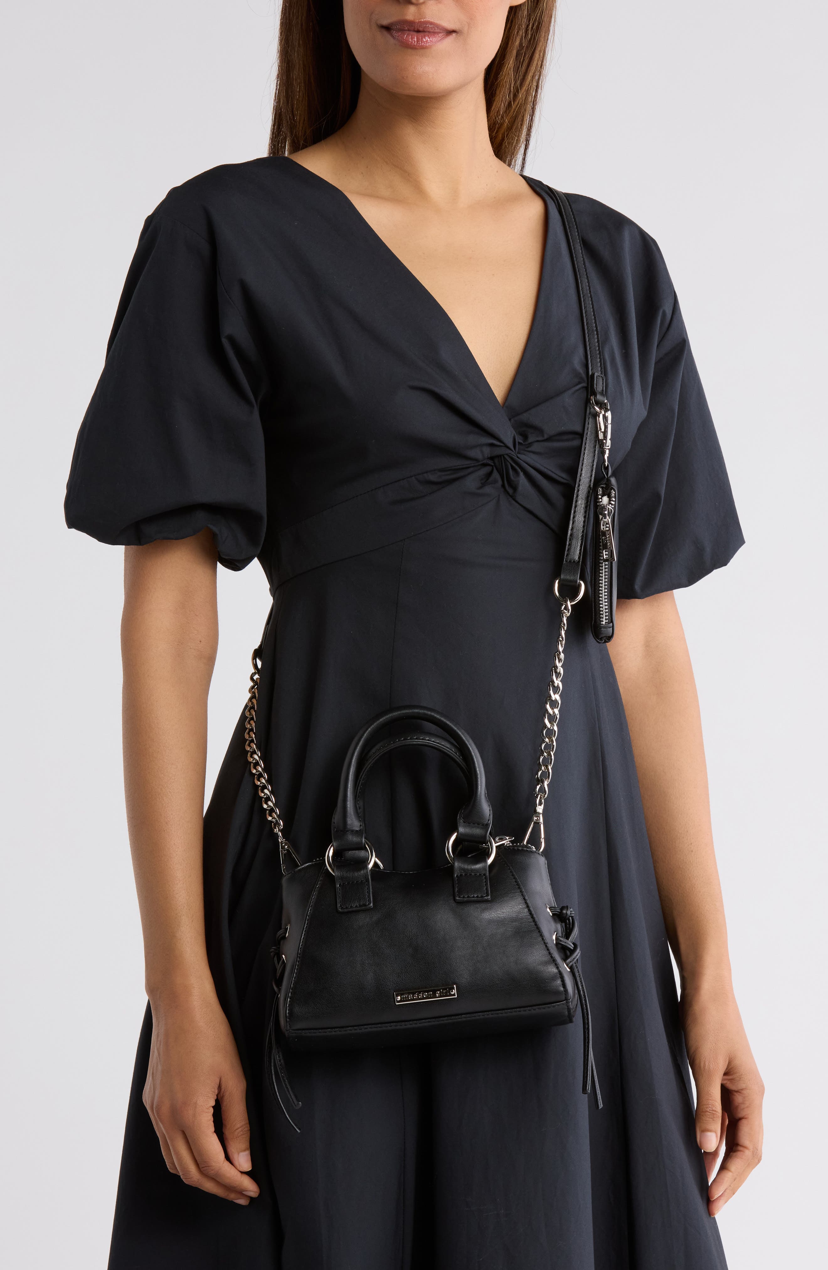 Madden Girl Whipstitch Top Handle Mini Satchel, Alternate, color, 