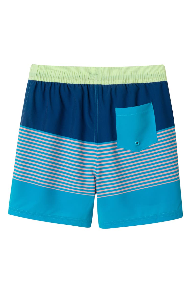 Andy & Evan Kids' Stripe Swim Trunks, Alternate, color, Lime Stripe