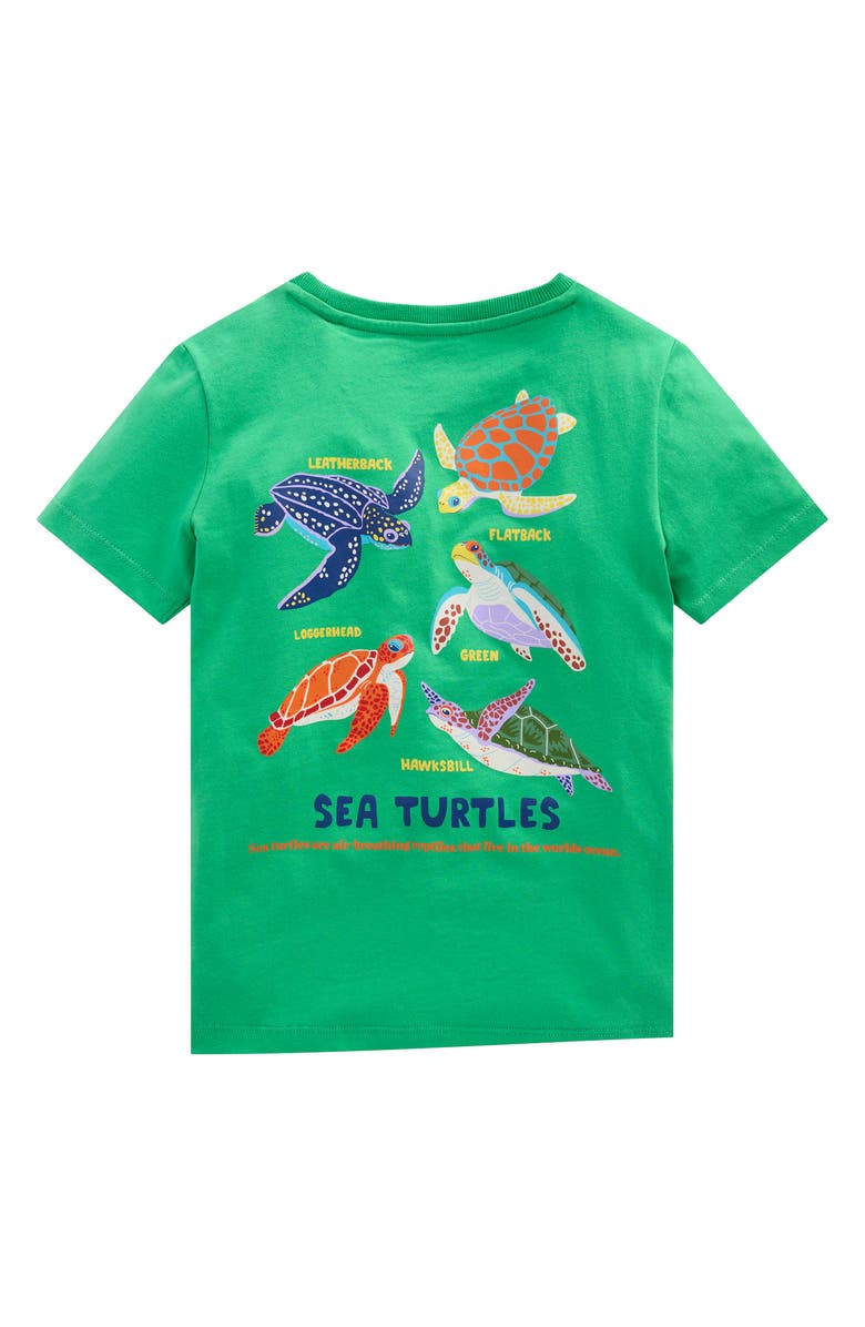 Mini Boden Kids' Sea Turtle Cotton Graphic T-Shirt, Alternate, color,