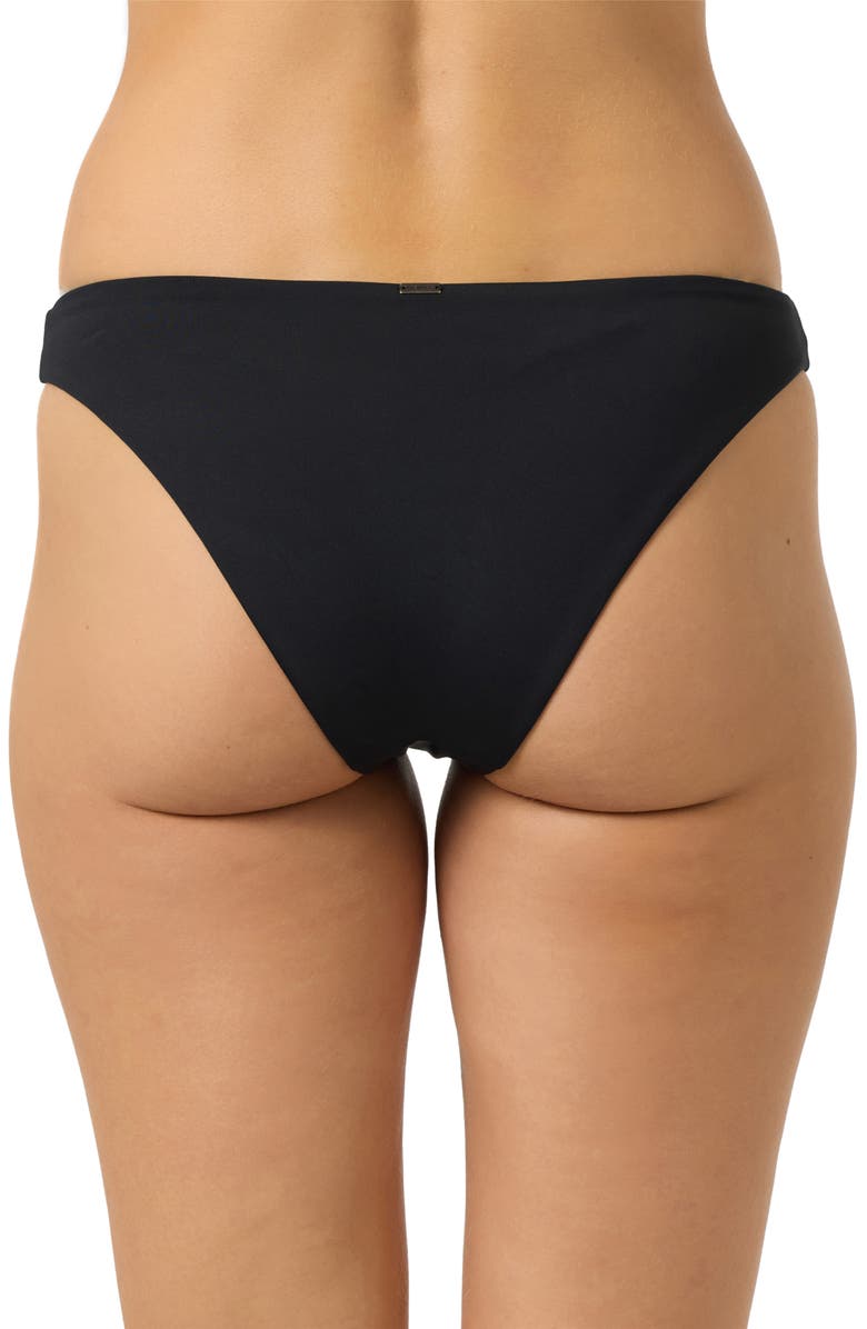 O'Neill Rockley Saltwater Solids Bikini Bottoms, Alternate, color, Black