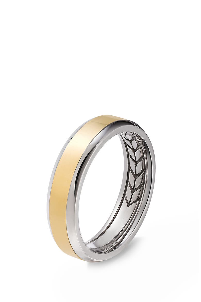 Beveled Band Ring, Main, color, YELLOW GOLD/ WHITE GOLD
