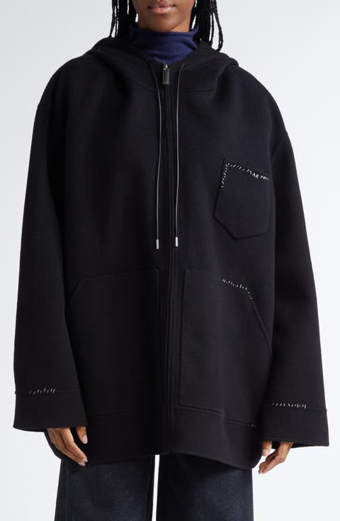 Oversize Virgin Wool & Cashmere Hooded Parka