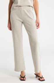 MOTHER The Quickie Greaser Stripe Ankle Wide Leg Knit Pants