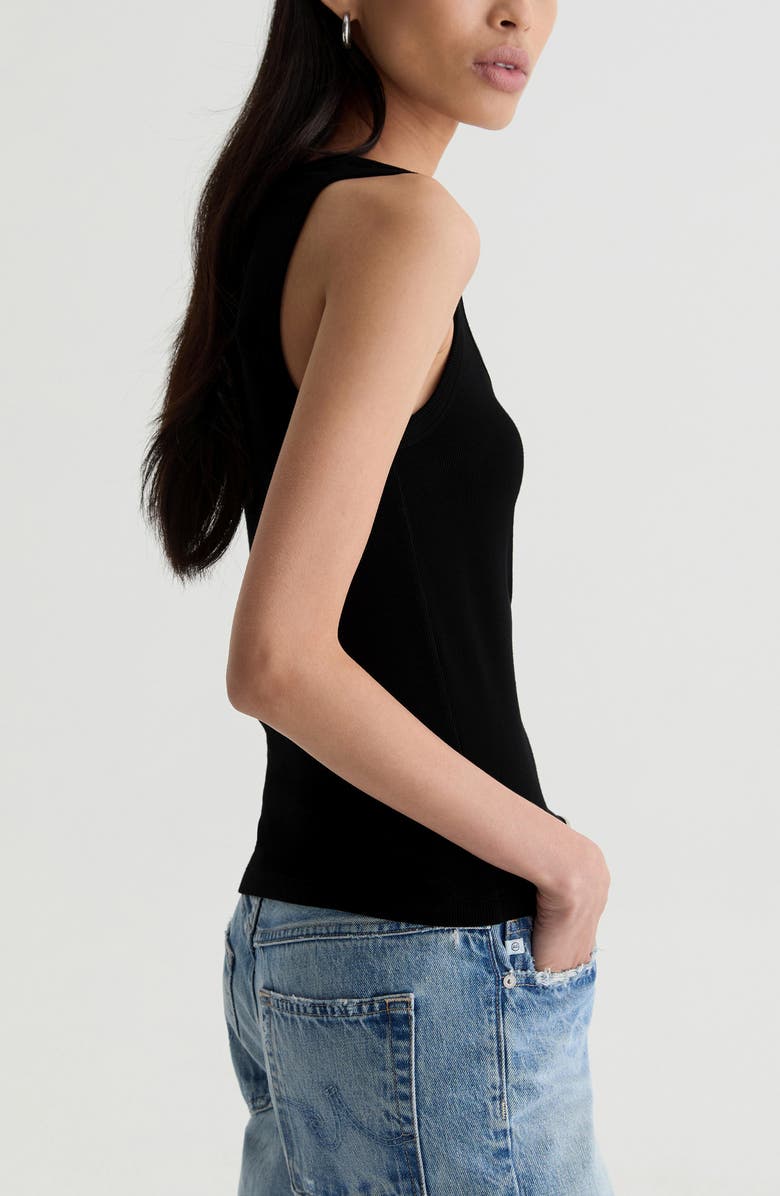 AG Ashley Scoop Neck Tank, Alternate, color, Super Black