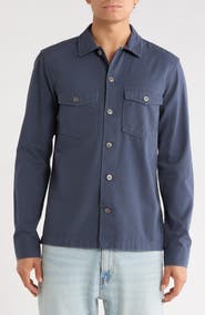 AllSaints Aerial Slim Fit Organic Cotton Shirt Jacket