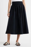 Nordstrom Smocked Cotton Midi Skirt