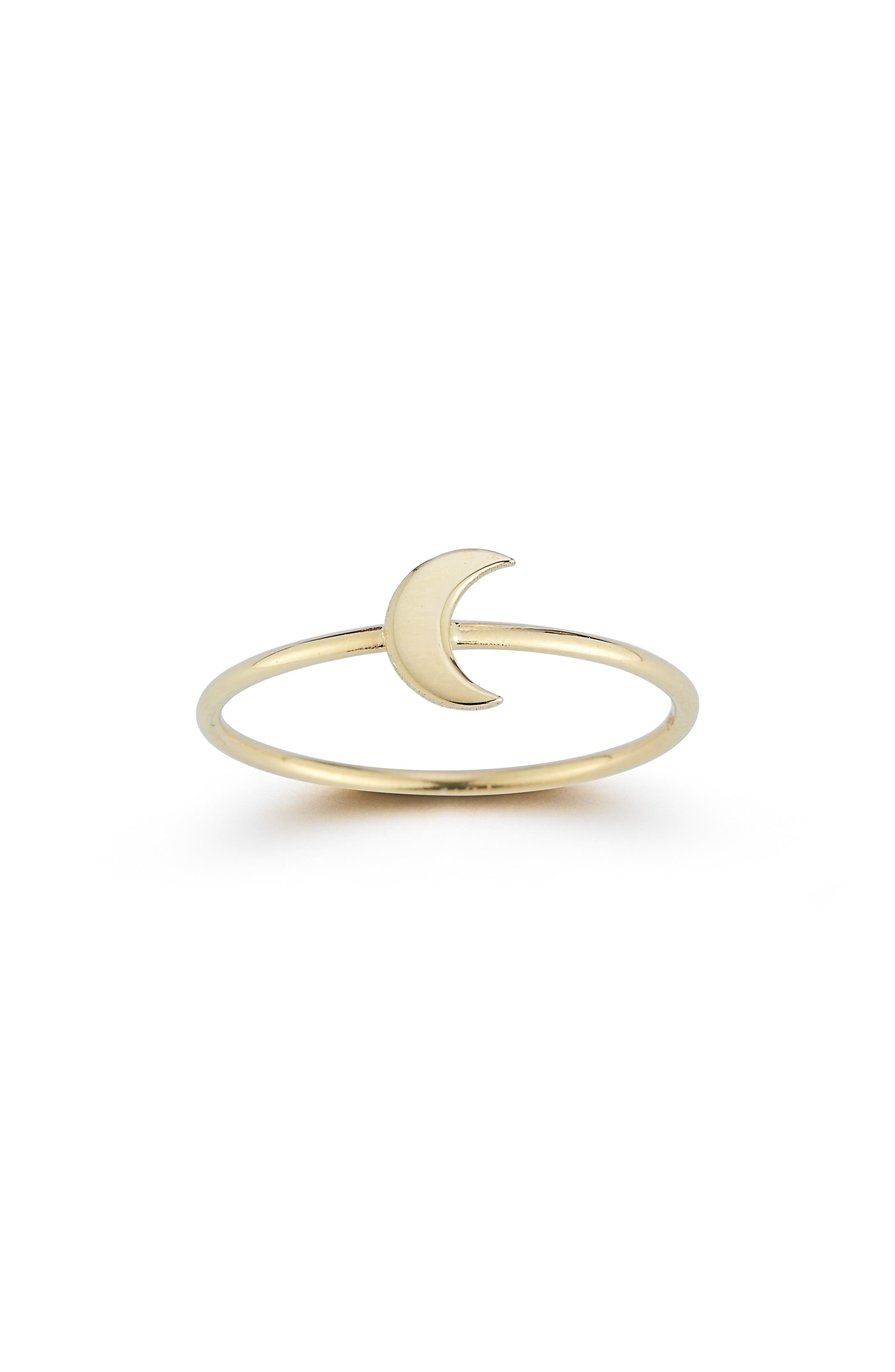 Ember Fine Jewelry 14K Yellow Gold Crescent Moon Ring
