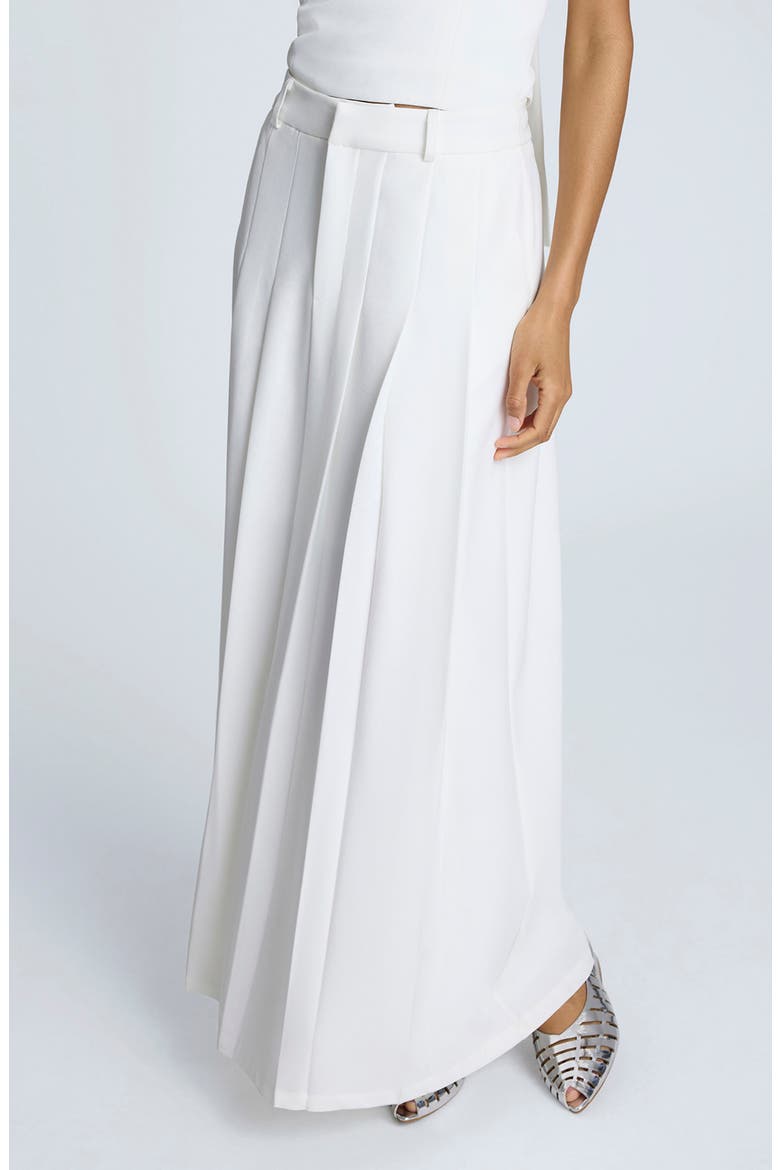 Pleated Maxi Skirt, Alternate, color, PURE WHITE