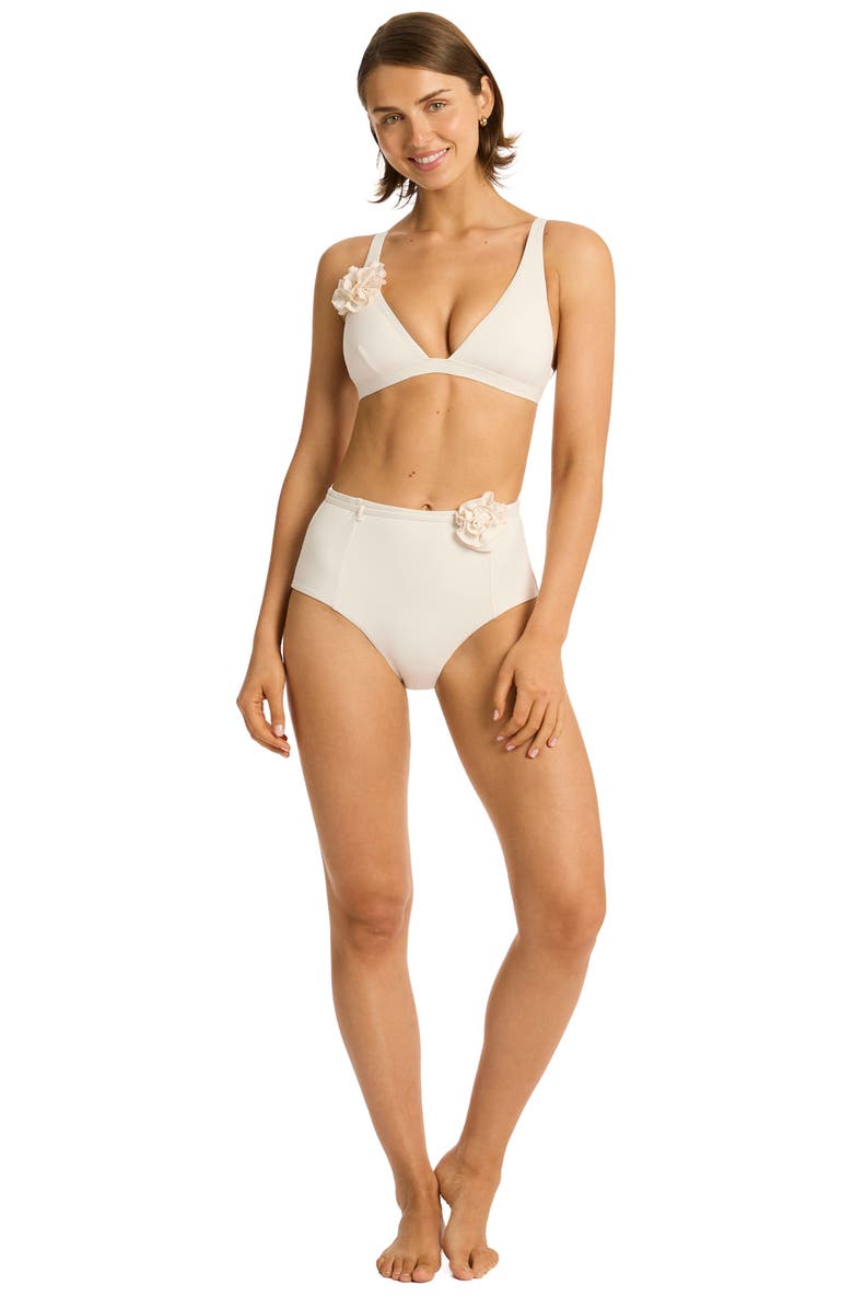 Sea Level Casa Del Mar Longline Bikini Top, Alternate, color, Coconut