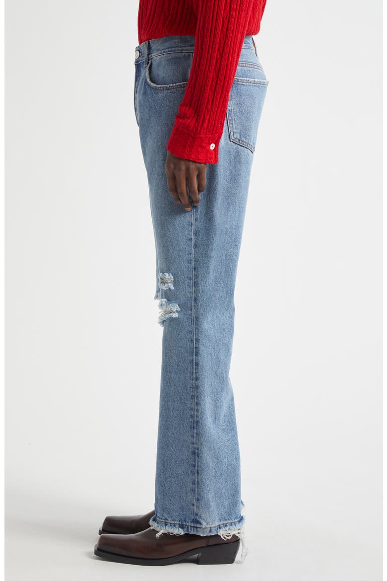 Rider Ripped Bootcut Jeans, Alternate, color, TRASHED MID BLUE