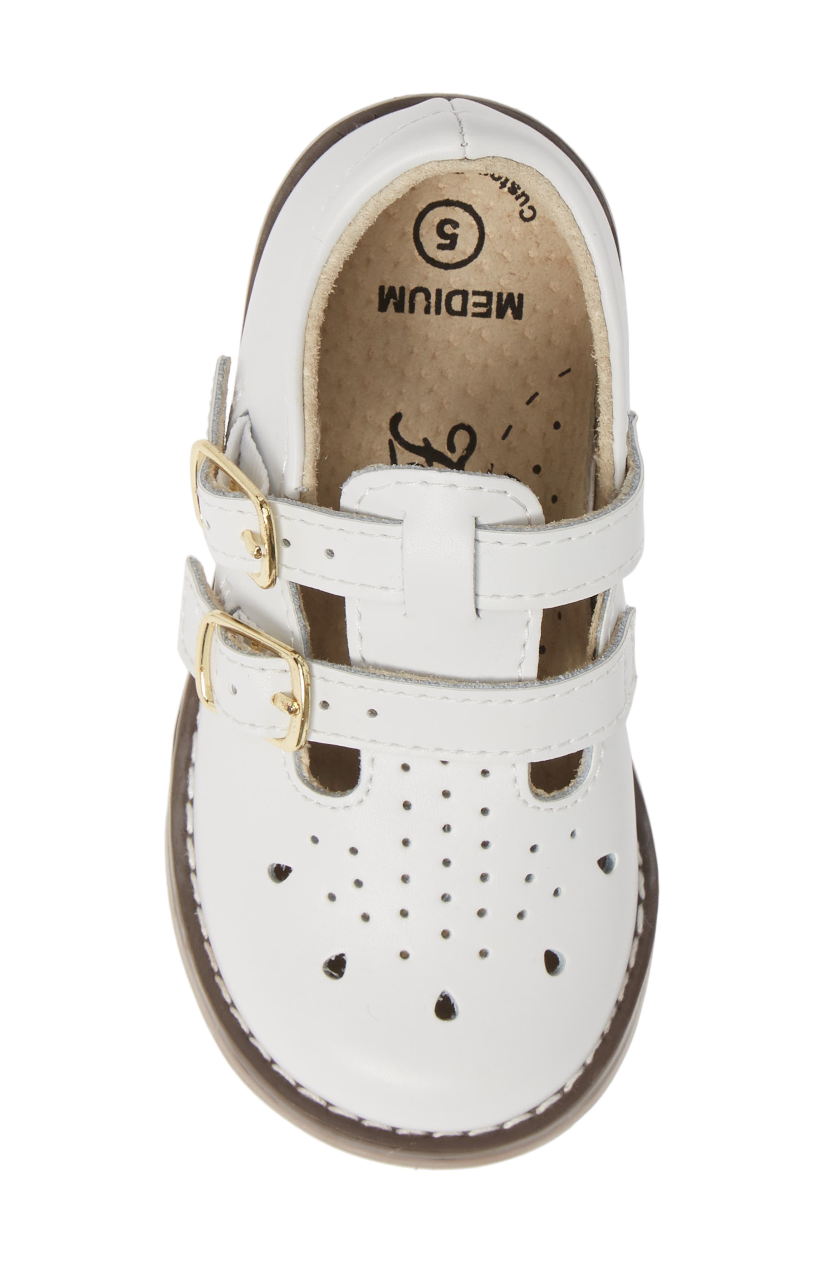 Footmates Danielle Double Strap Shoe, Alternate, color, White