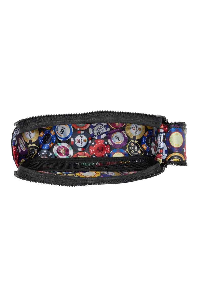 Lovey Double Zip Dopp Kit, Alternate, color, BLACK