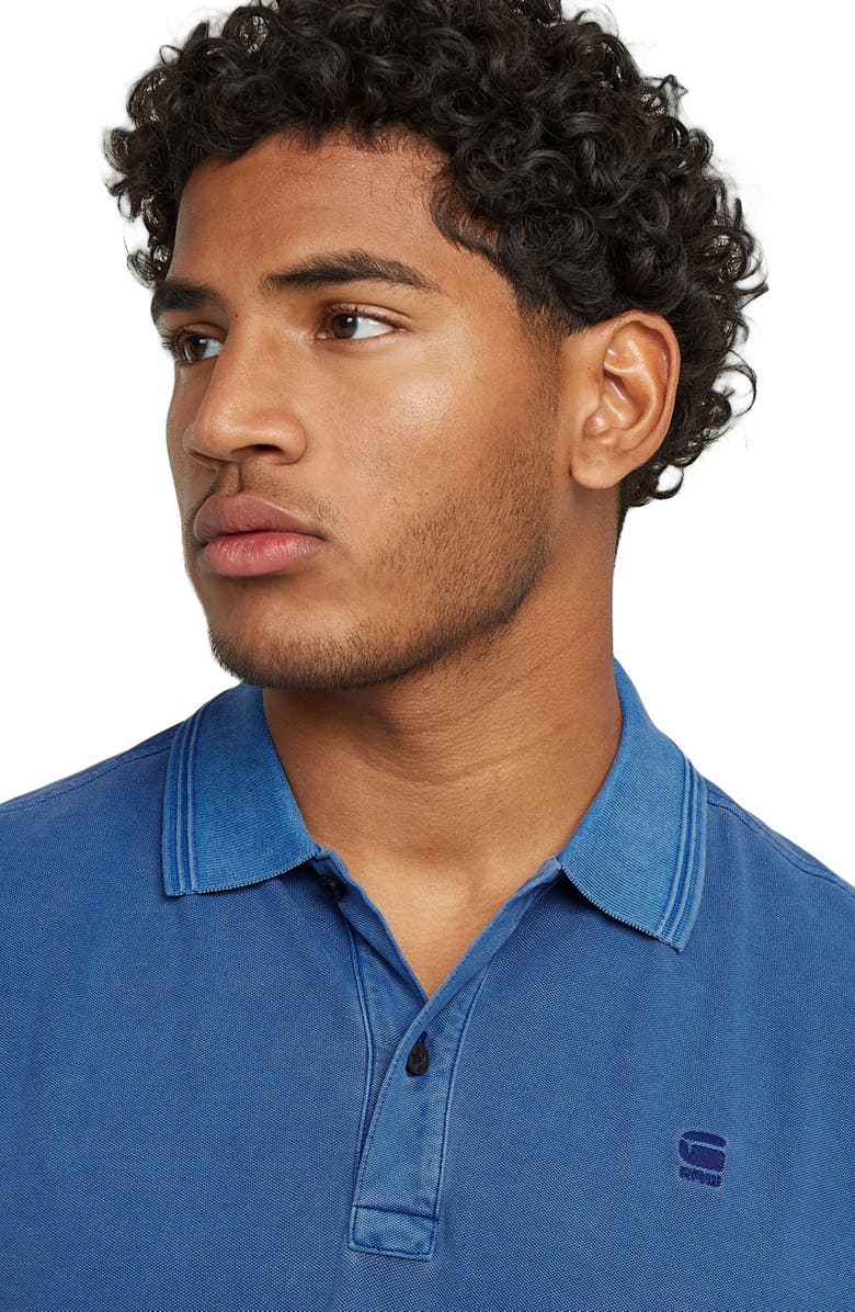 G-STAR Dunda Slim Fit Overdye Piqué Polo, Alternate, color, Pilot Gd