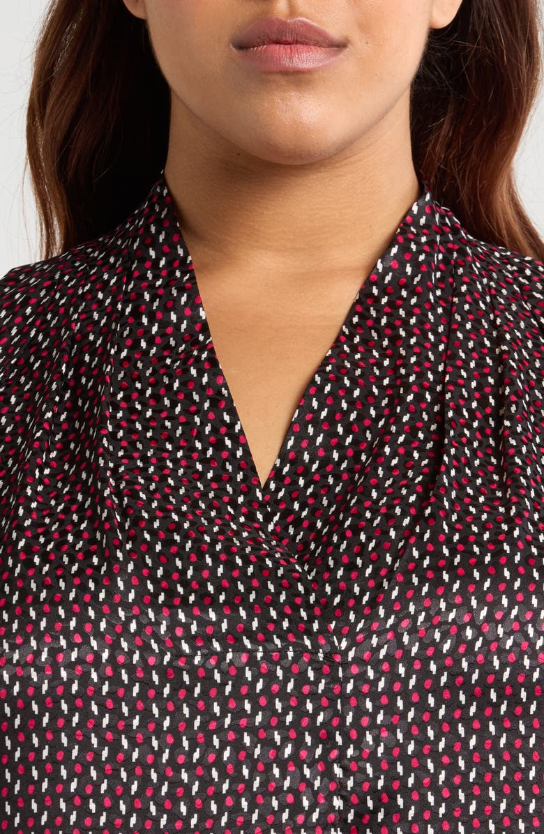 Liverpool Los Angeles Pleated Sleeveless Jacquard Woven Top, Alternate, color, 