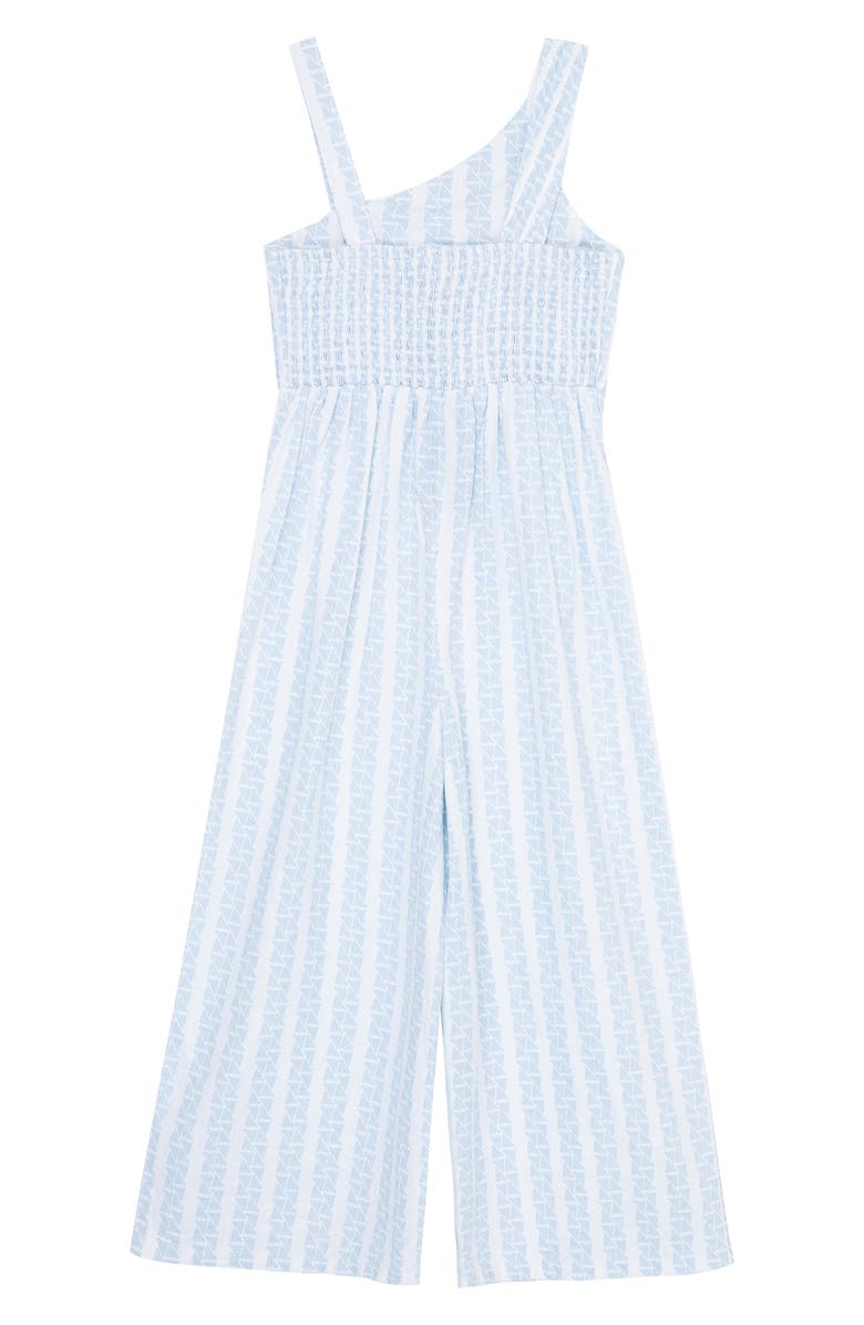 Habitual Kids' Stripe Wide Leg Linen Blend Jumpsuit, Alternate, color,