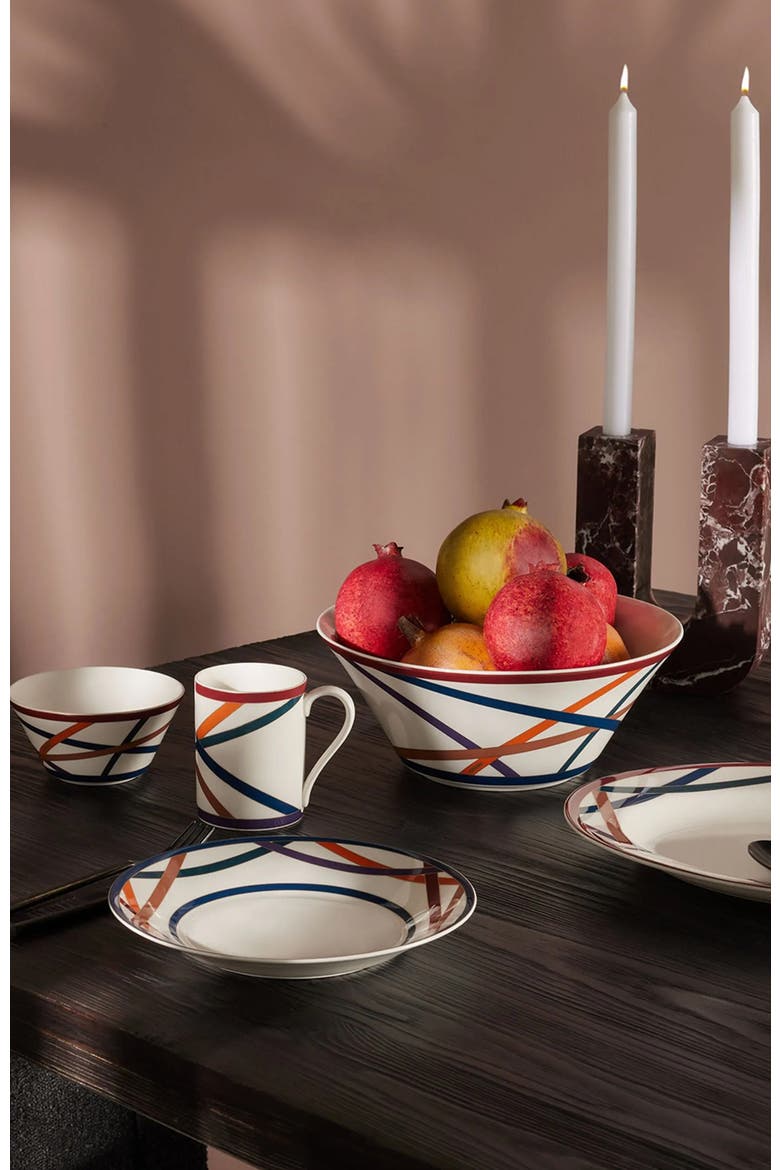 Soup or Cereal Bowls NASTRI Set of 2  Multicolor diam. 5.75", H 2.3", Alternate, color, Multicolor
