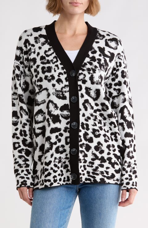 Leopard Jacquard Cardigan