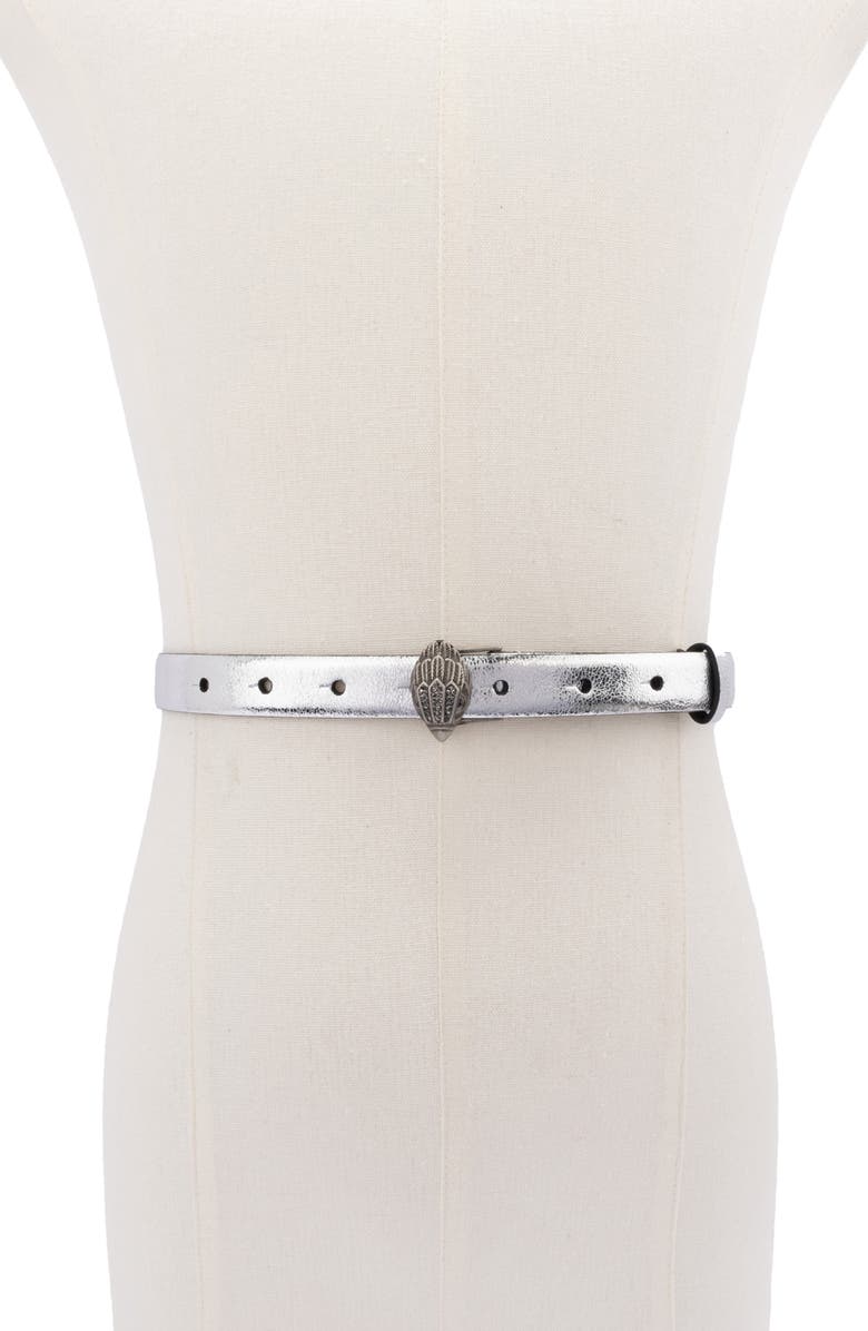 Kurt Geiger London Eagle Buckle Metallic Belt, Alternate, color, 