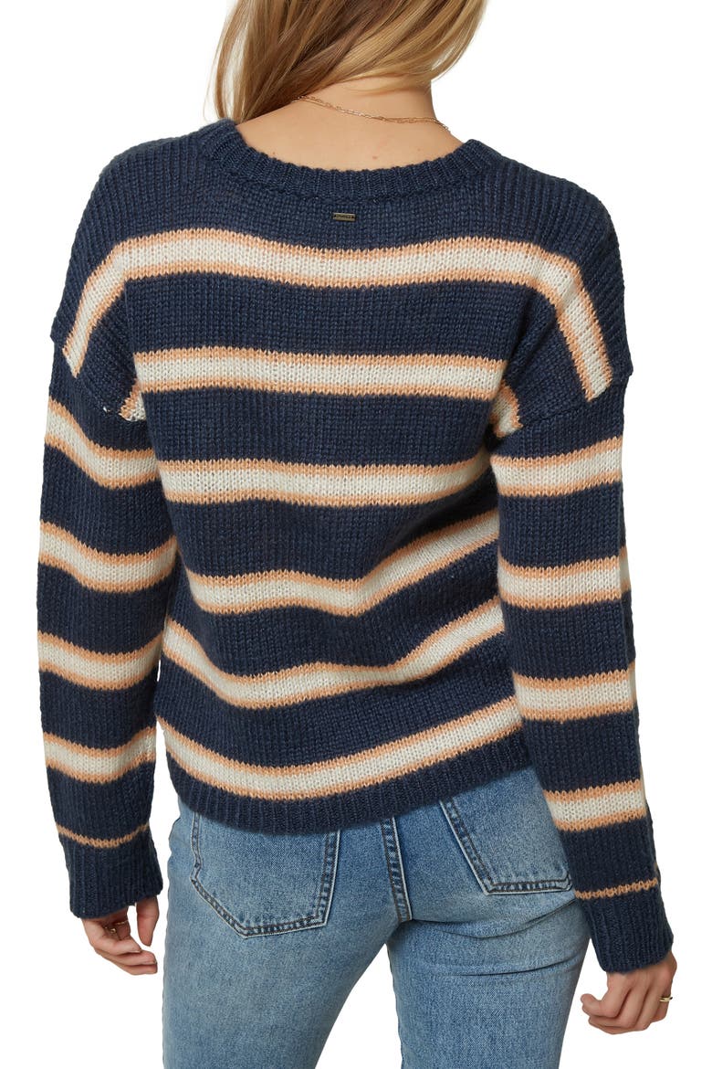 Daze Stripe Crop Sweater, Alternate, color, INSIGNIA BLUE