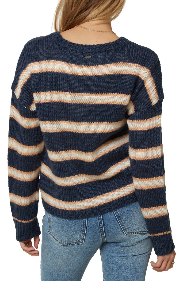 O'Neill Daze Stripe Crop Sweater, Alternate, color, 