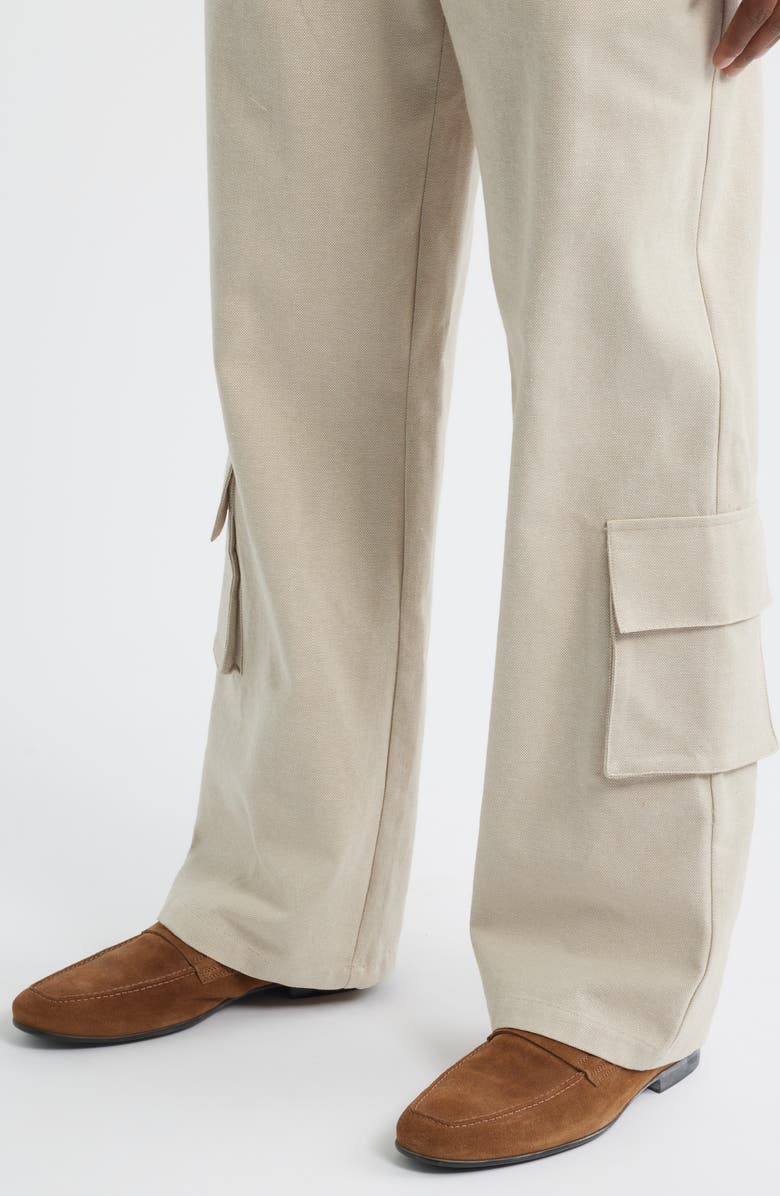 KROST Breezy Wide Leg Cotton Canvas Cargo Pants, Alternate, color, 