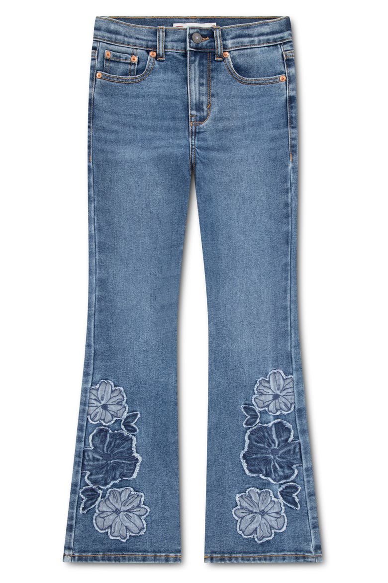 Kids' 726 Flower Flare Leg Jeans, Main, color, TIDE ME OVER