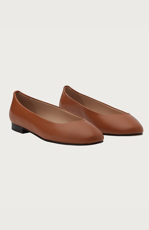 Andrea Carrano Baby Ballet Flat In Brown