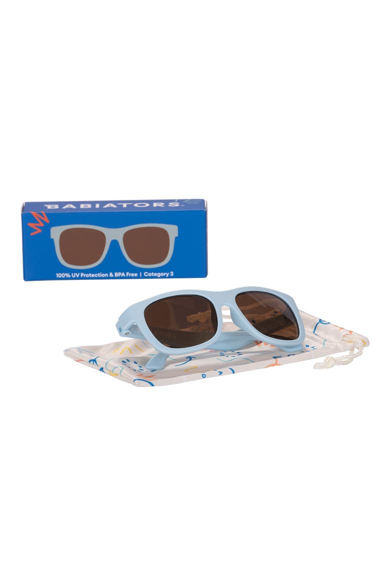 Kids' Baby Blue Navigator Sunglasses, Alternate, color, BABY BLUE