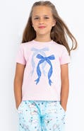 Preppy Goose Bow Print Short Sleeve T-Shirt