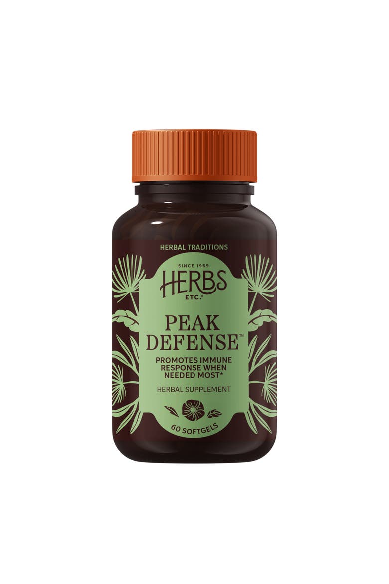 Peak Defense - Support a Healthy Respiratory System - Herbal Supplement to Support Immune Health - Vitality Support Supplement for Adults - Gluten-Free - 60 Softgels, Main, color, No Color