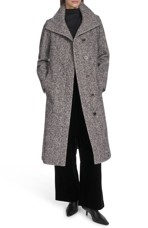 Herringbone Longline Coat