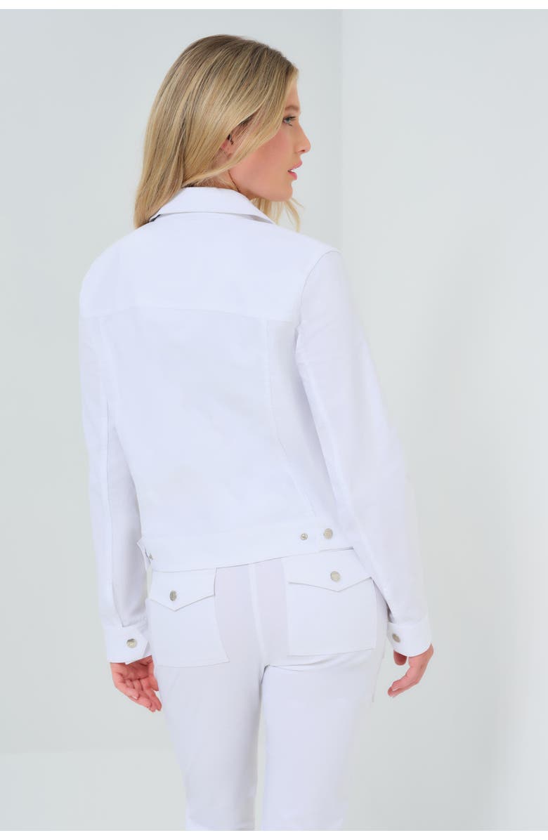 Anatomie Delilah Performance Cotton Trucker Jacket, Alternate, color, White