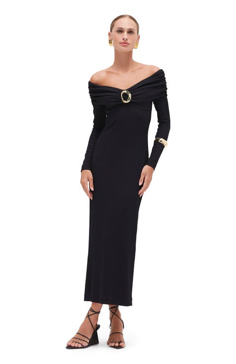 Grace Knit Draped Midi Dress