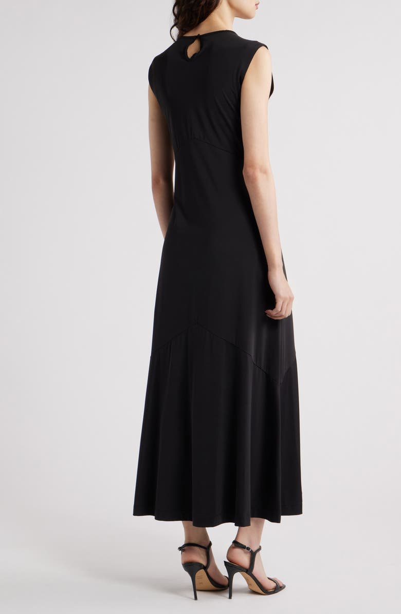 Du Paradis Bluebell Western Fringe Detail Maxi Dress, Alternate, color, Black