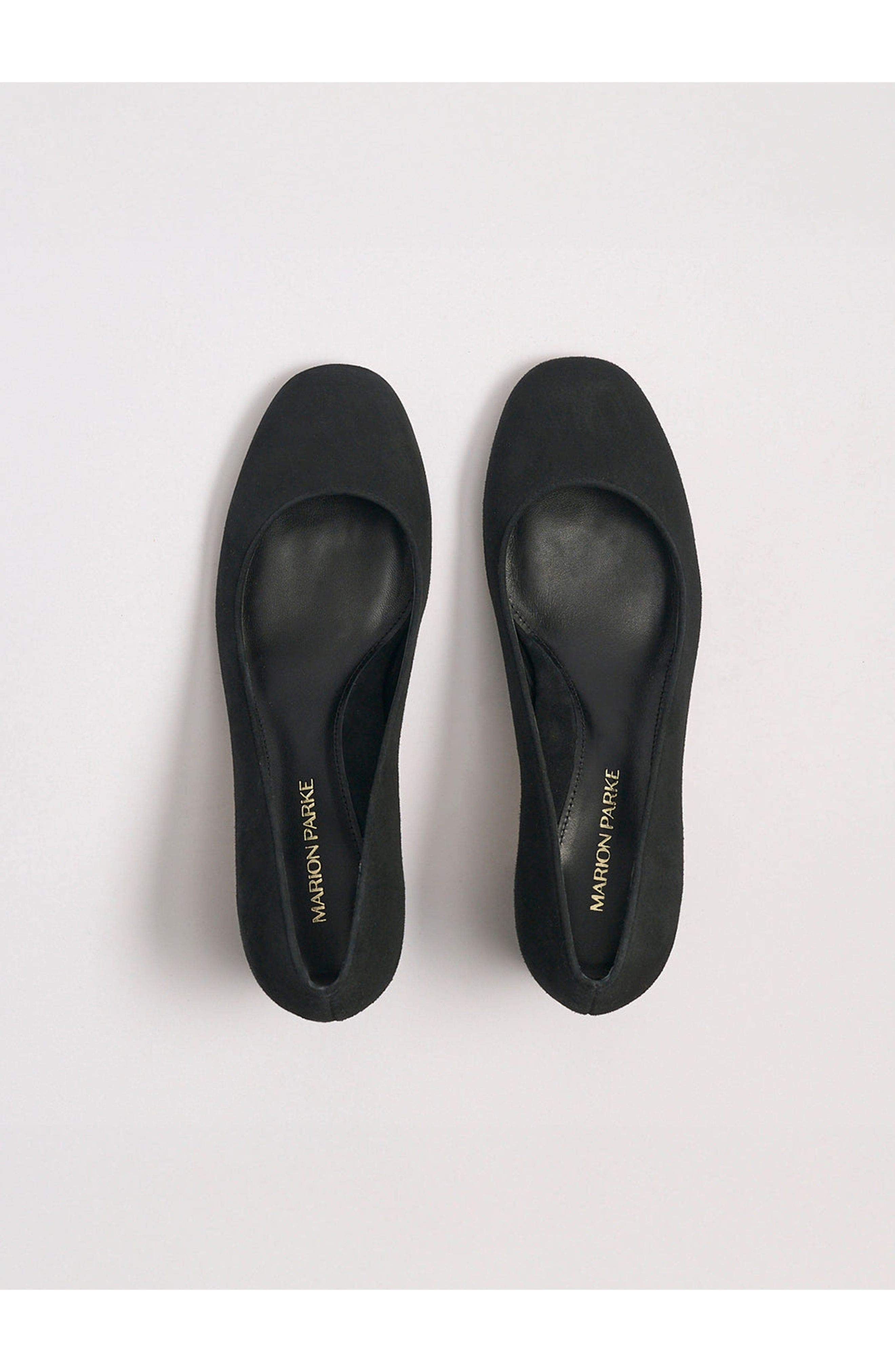 MARION PARKE Block Heel Pump 60 Suede, Alternate, color, Black