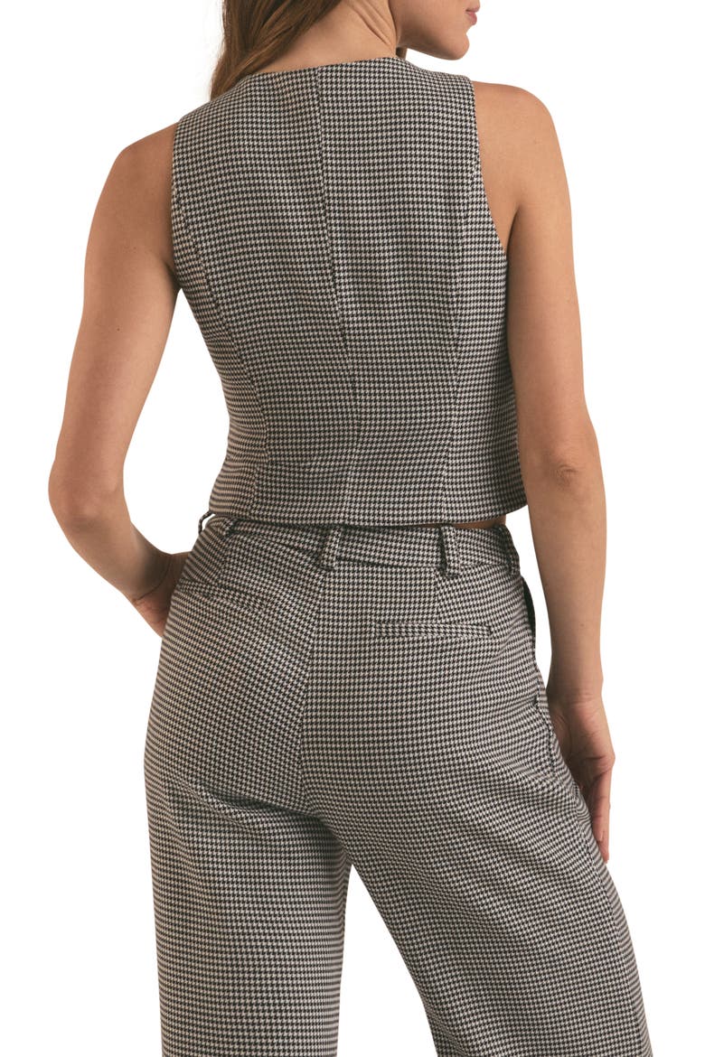 The Favorite Houndstooth Crop Vest, Alternate, color, MICRO BW HOUNDSTOO