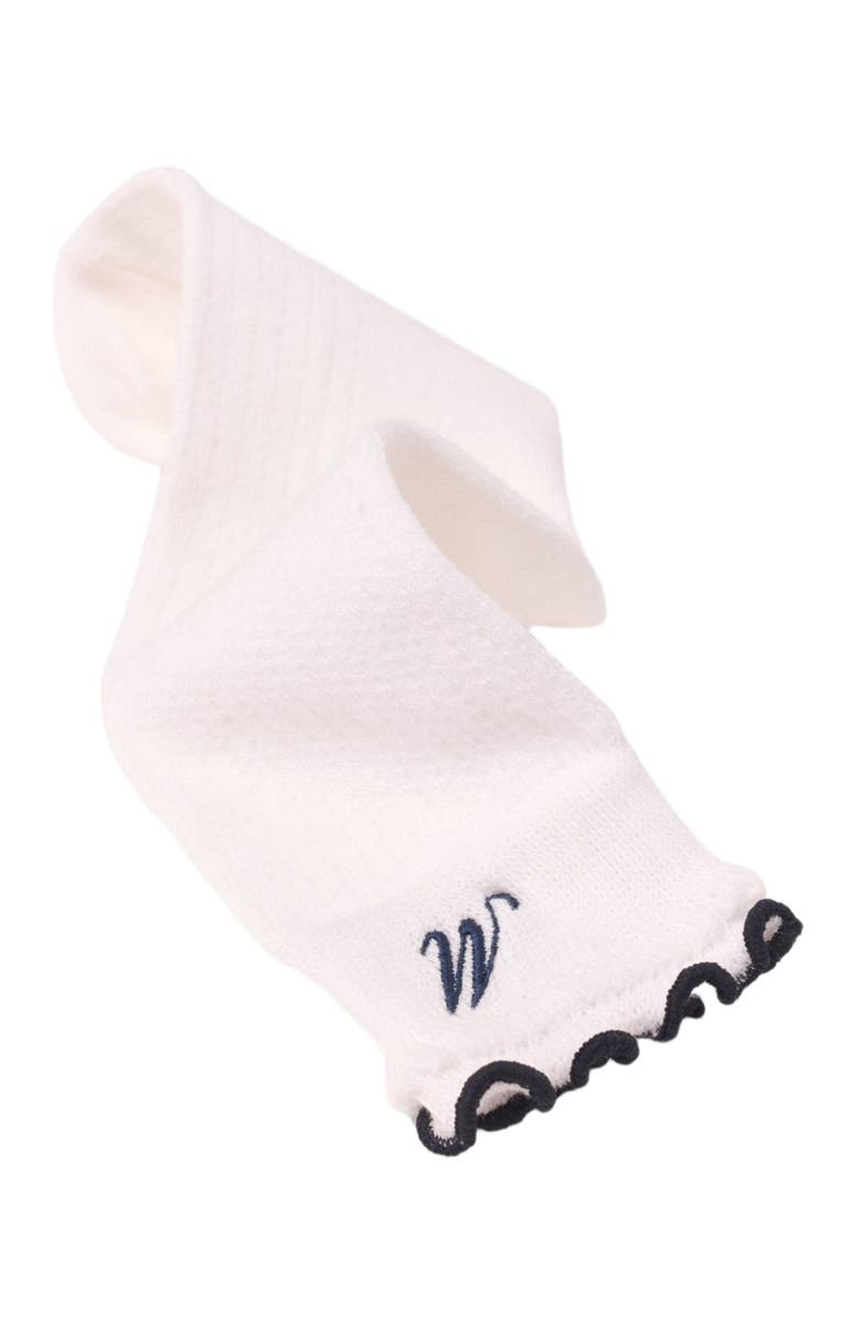 maje Cotton pointelle socks, Alternate, color, White