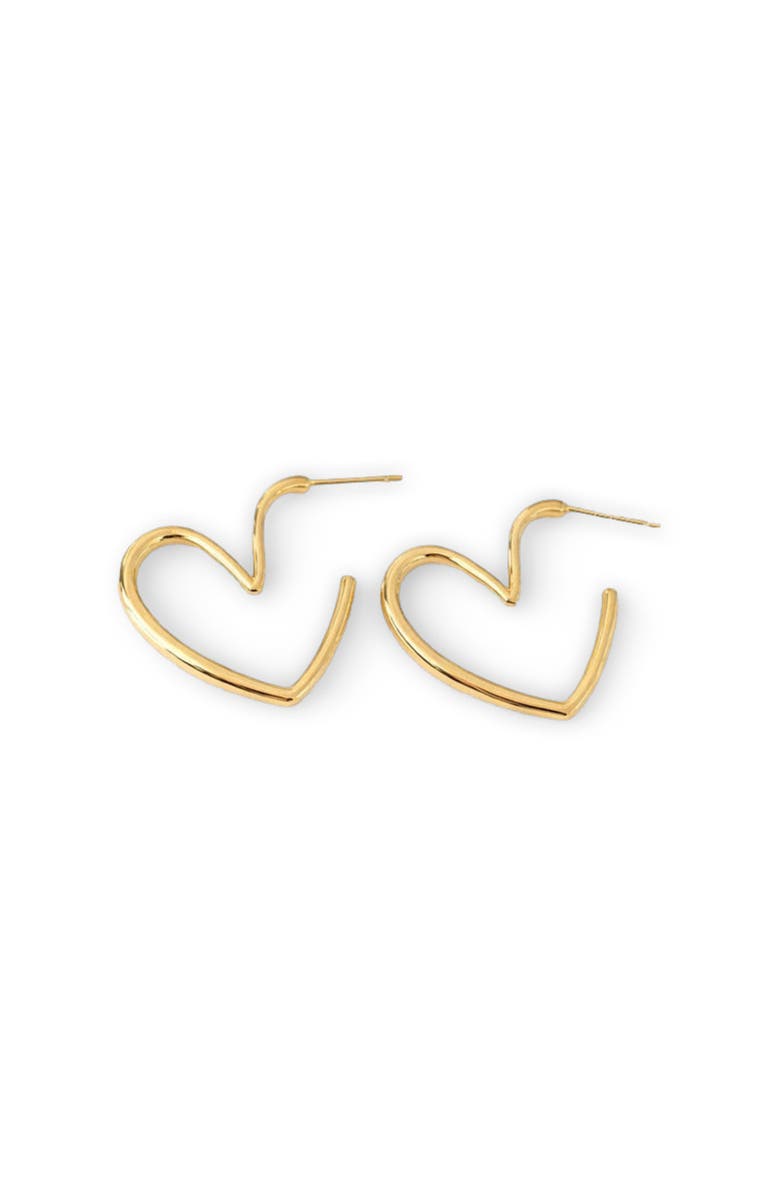 Erin McDermott Jewelry Heart Gold Hoops, Alternate, color, 