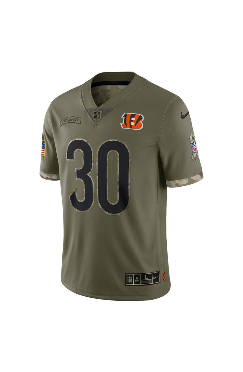 Nike Men's Nike Jessie Bates III Olive Cincinnati Bengals 2022 Salute To Service Limited Jersey, Alternate, color, 
