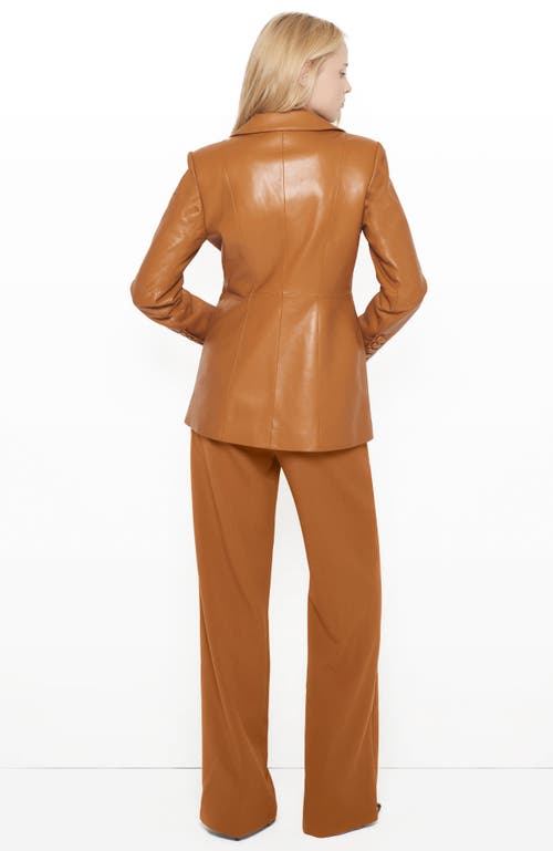 As By Df Finn Recycled Leather Blazer In Vintage Luggage